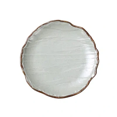 Yanco Yoto 11" Melamine Dinner Plate In Brown;gray