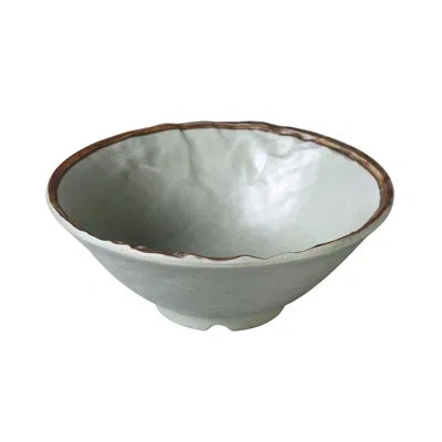 Yanco Yoto 11 Oz. Ramen Melamine Rice Bowl In Brown;gray