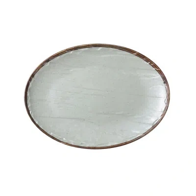 Yanco Yoto 13" Melamine Dinner Plate In Brown;gray