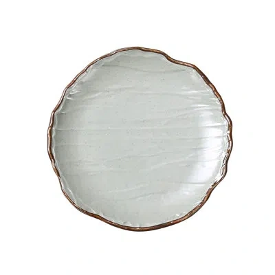 Yanco Yoto 13" Melamine Dinner Plate In Brown;gray