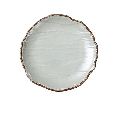Yanco Yoto 7" Melamine Salad Plate In Green;cream