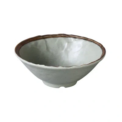 Yanco Yoto 7 Oz. Melamine Rice Bowl In Brown;gray