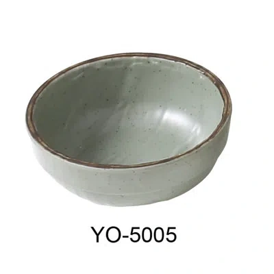 Yanco Yoto 7 Oz. Melamine Soup Bowl In Brown;gray