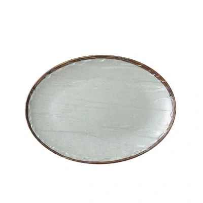 Yanco Yoto 9" Melamine Salad Or Dessert Plate In White;green