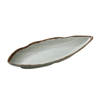 Yanco Yoto Display Melamine Platter In Brown;gray