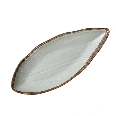 Yanco Yoto Display Melamine Platter In Brown;gray