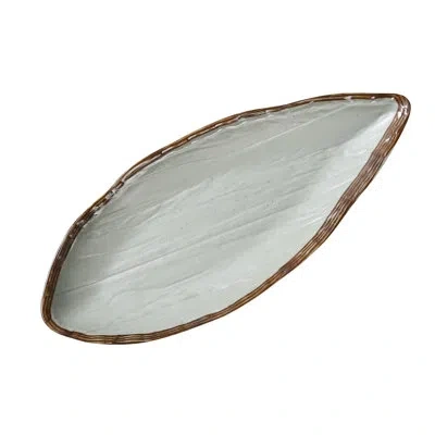 Yanco Yoto Display Melamine Platter In Brown;gray
