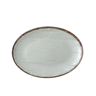 Yanco Yoto Melamine Platter In Brown;gray