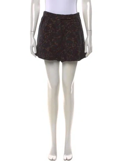 Pre-owned Yang Li Patterned Mini Shorts In Black