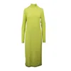 Yang Li Ribbed Long Sleeve Dress - Yellow In Multi