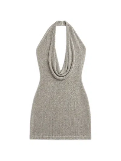 Yangkehan Cowl-neck Halterneck Top In Gray