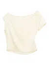 Yangkehan Draped One-shoulder Top In Brown