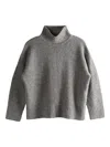 Yangkehan Roll-neck Top In Gray