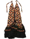 Yangkehan Silk Maxi Dress In Black