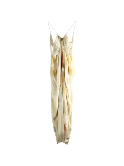 Yangkehan Sleeveless Maxi Dress In Gold