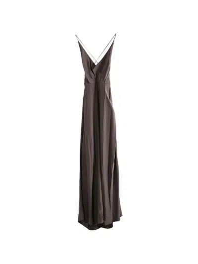 Yangkehan V-neck Maxi Dress In Purple