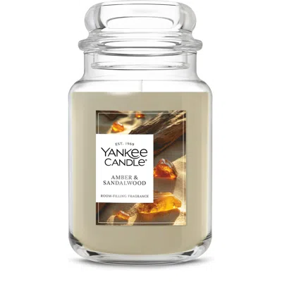 Yankee Candle Amber And Sandalwood Original Large Jar Candles, 22 oz