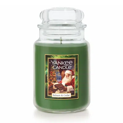 Yankee Candle Balsam And Cedar Santa Original Large Jar Candle, 22 oz