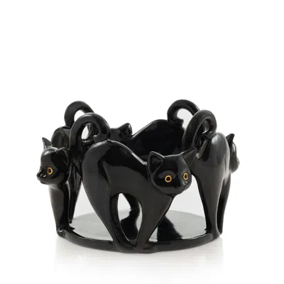 Yankee Candle Black Cat Porcelain Holder Jar Candle Holder