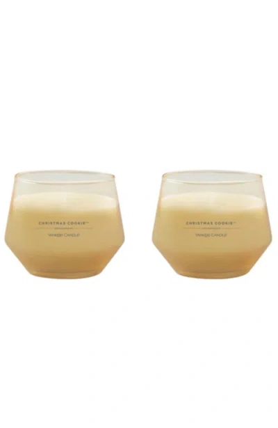 Yankee Candle Christmas Cookie Studio Candle With Essential Oils, Set Of 2 In White