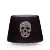Yankee Candle Crackle Skull Glass Shade Jar Candle Shade In Black