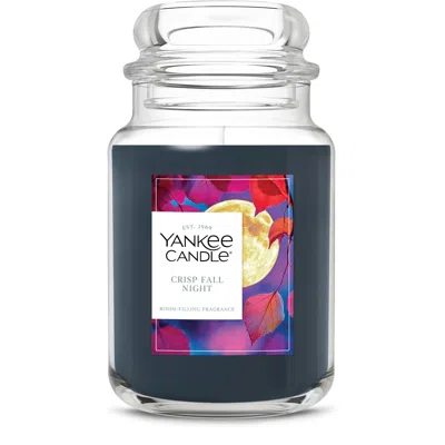 Yankee Candle Crisp Fall Night Original Large Jar Candle, 22 oz In Blue