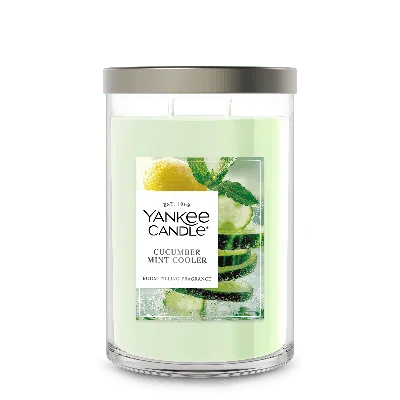 Yankee Candle Cucumber Mint Cooler 20 Oz. Signature Large Tumbler Candle, 20 oz In Green
