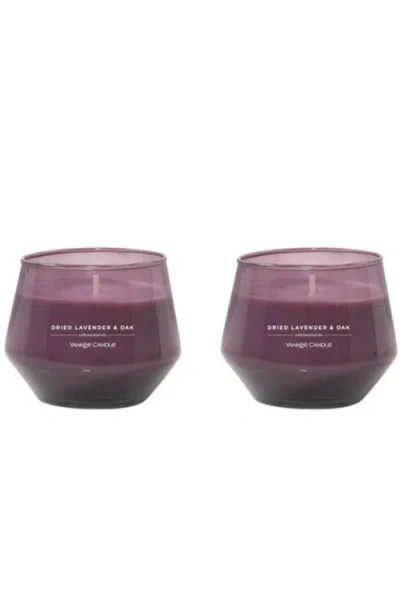 Yankee Candle Dried Lavender & Oak Studio Candle With Essential Oils, Set Of 2 In Purple