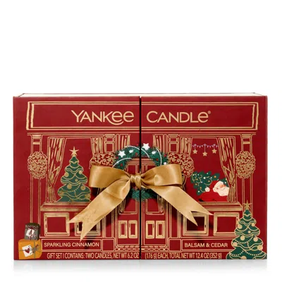 Yankee Candle Fluted Candle Duo In Red Gift Set, 6.2 oz Each (2 Candles)