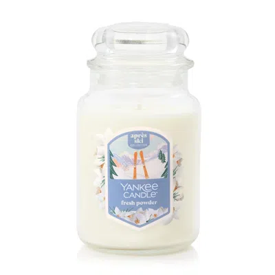 Yankee Candle Fresh Powder 22 Oz. Original Large Jar Candles, 22 oz In White