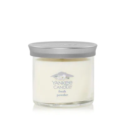 Yankee Candle Fresh Powder Signature Small Tumbler Candle, 4.3 oz In White