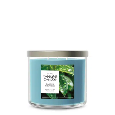Yankee Candle Garden Showers 3-wick Candle, 14.5 oz In Blue