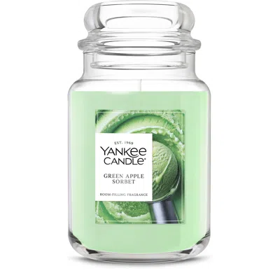 Yankee Candle Green Apple Sorbet Original Large Jar Candles, 22 oz