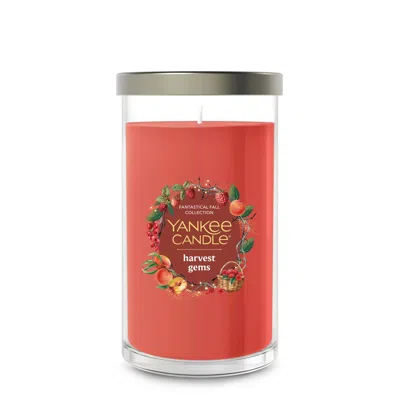 Yankee Candle Harvest Gems Medium Pillar Candle, 14.25 oz In Red