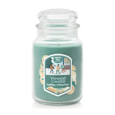 Yankee Candle Holiday Winterfest 22 oz Original Large Jar Candle, 22 oz In Green