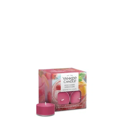Yankee Candle Iced Berry Lemonade Tea Light Candles, 0.44 Each In Pink
