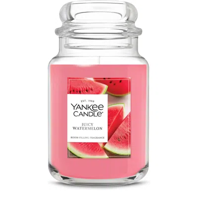 Yankee Candle Juicy Watermelon Original Large Jar Candle, 22 oz In Pink