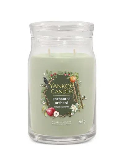 Yankee Candle Large Enchanted Orchard Candle In Green