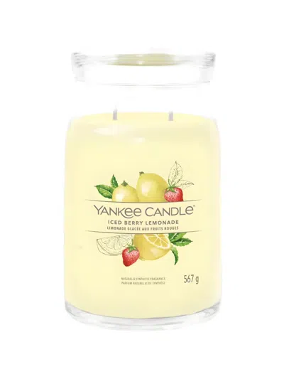 Yankee Candle Large Iced Berry Lemonade Candle In Yellow