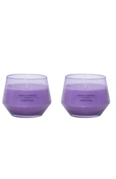 Yankee Candle Lemon Lavender Studio Candle With Essential Oils, Set Of 2 In Purple