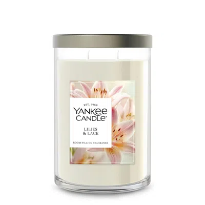 Yankee Candle Lilies And Lace Large Tumbler Candle, 20 oz In White