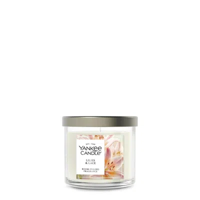 Yankee Candle Lilies And Lace Small Tumbler Candle, 4.3 oz In White