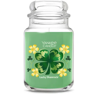 Yankee Candle Lucky Shamrock Original Large Jar Candle, 22 oz In Green