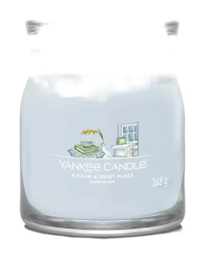 Yankee Candle Medium A Calm & Quiet Place Candle In Blue