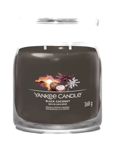 Yankee Candle Medium Black Coconu Candle In Brown