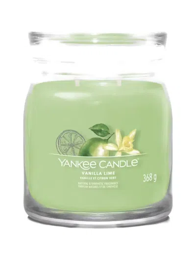 Yankee Candle Medium Vanilla Lime Candle In Green
