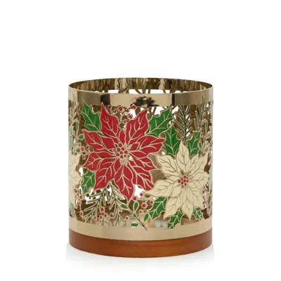 Yankee Candle Metal Poinsettia Jar Candle Holder Jar Candle Holder
