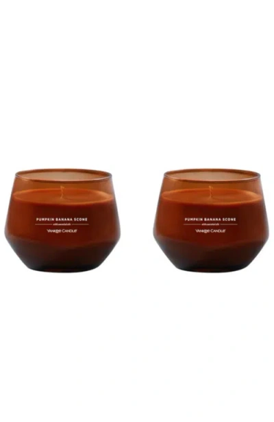 Yankee Candle Pumpkin Banana Scone Studio Candle With Essential Oils, Set Of 2 In Brown