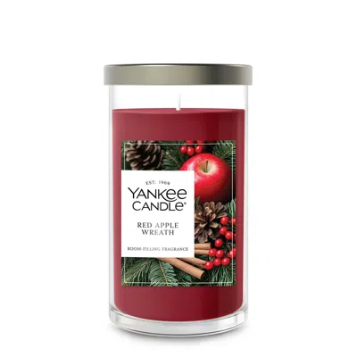 Yankee Candle Red Apple Wreath Signature Medium Pillar Candle, 14.25 oz
