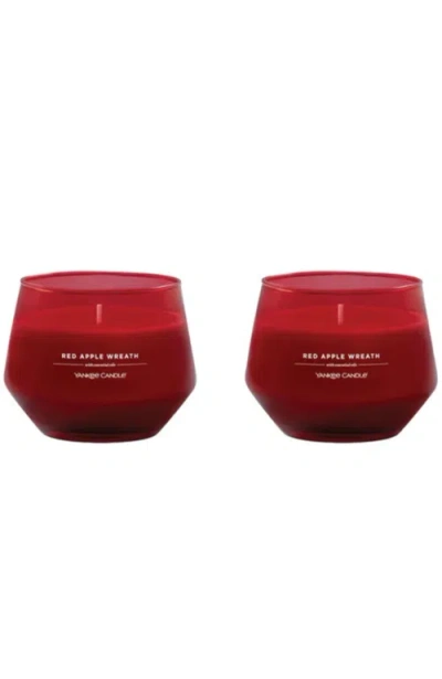Yankee Candle Red Apple Wreath Studio Candle With Essential Oils, Set Of 2